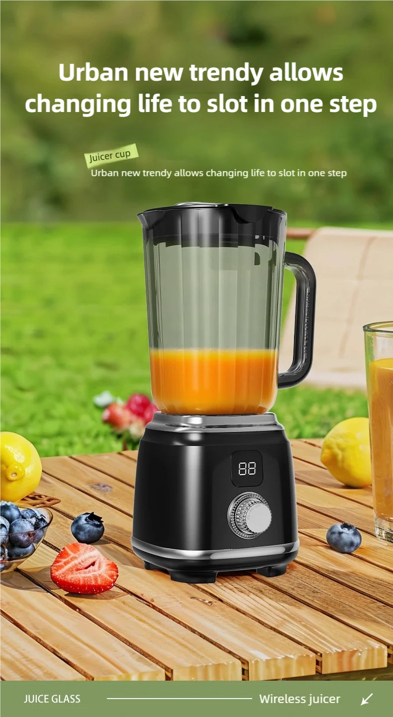 TINSOL New Home Juicer 10 Blades 3000mAh Multifunctional Blender Knob Juicer Ice Crusher  High Juicing Rate Kitchen Tools