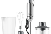 Hand Immersion Blender Powerful 4-in-1,Stainless Steel Stick Food Mixer,700ml Mixing Beaker,500ml Processor,Whisk