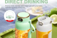 1000ML Portable Juicer Blender Fruit Juicer USB Charging Lemon Orange Fruit Juicing Cup Smoothie Blender Machine Kitchen Tools
