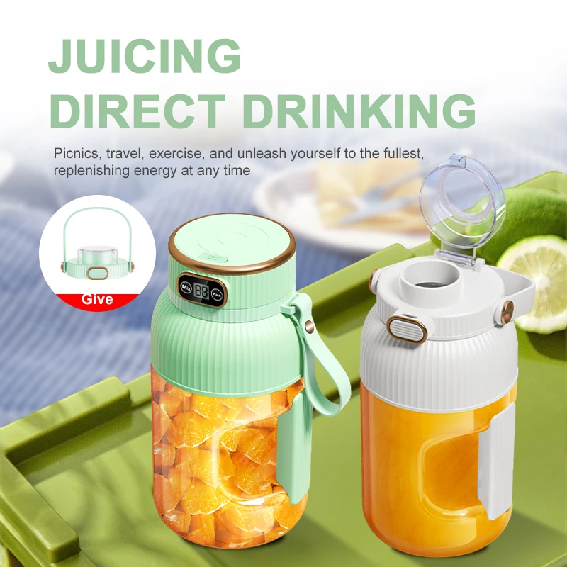 1000ML Portable Juicer Blender Fruit Juicer USB Charging Lemon Orange Fruit Juicing Cup Smoothie Blender Machine Kitchen Tools 1000ML Portable Juicer Blender Fruit Juicer USB Charging Lemon Orange Fruit Juicing Cup Smoothie Blender Machine Kitchen Tools