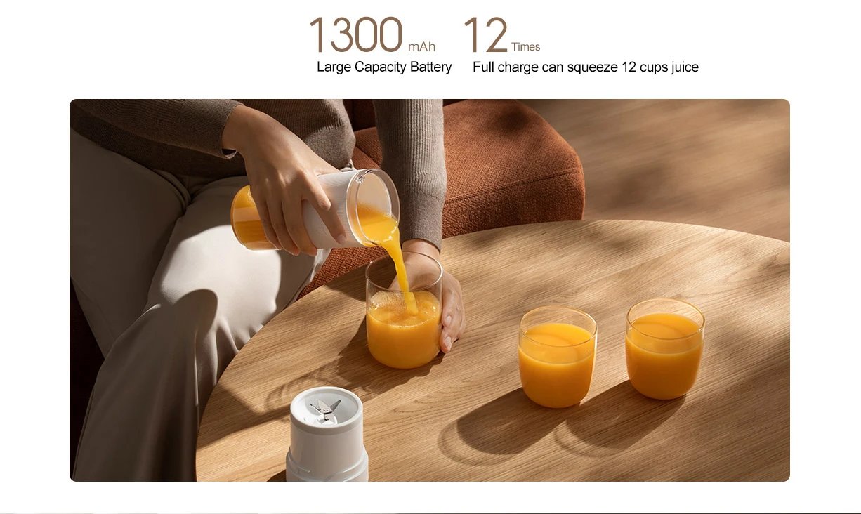 MIJIA Portable Juicer Cup 2 Electric Fruit Blender Machine Orange Juicer Kitchen Food Processor Make Juice Extractor Home