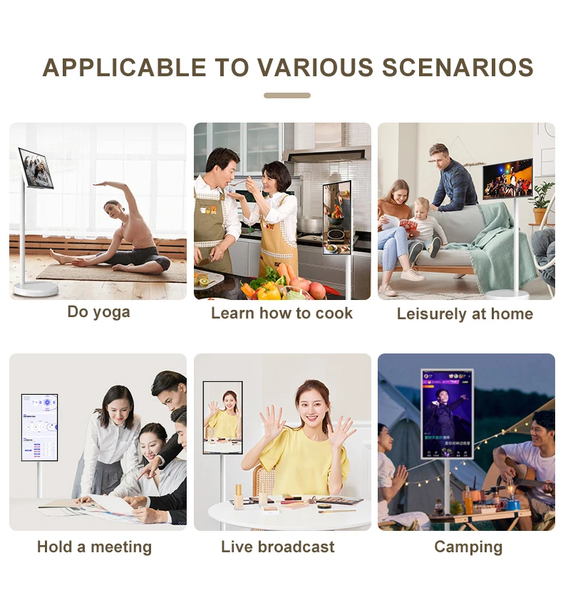 popular shenzhen 21.5 Inch Battery-power Android Lg Stand By Me Tv In-cell Touch Screen Gym Gaming Live Room Smart Tv