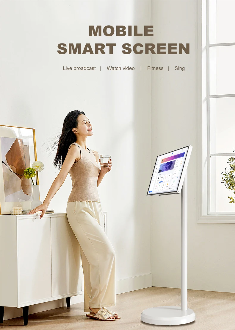 popular shenzhen 21.5 Inch Battery-power Android Lg Stand By Me Tv In-cell Touch Screen Gym Gaming Live Room Smart Tv