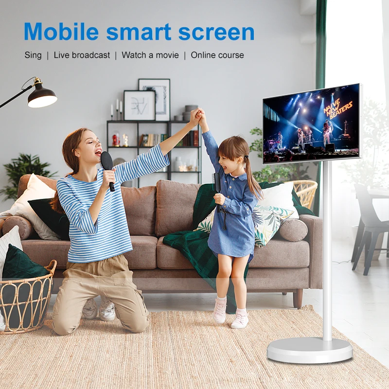 popular shenzhen 21.5 Inch Battery-power Android Lg Stand By Me Tv In-cell Touch Screen Gym Gaming Live Room Smart Tv