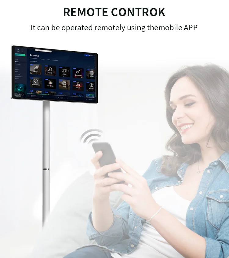 popular shenzhen 21.5 Inch Battery-power Android Lg Stand By Me Tv In-cell Touch Screen Gym Gaming Live Room Smart Tv