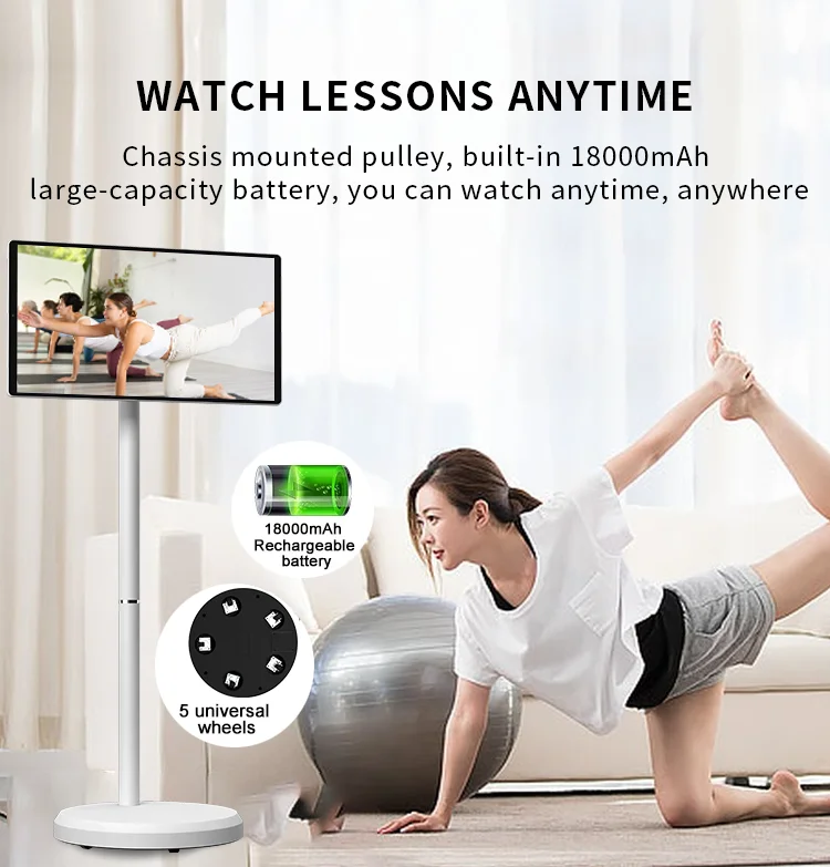 popular shenzhen 21.5 Inch Battery-power Android Lg Stand By Me Tv In-cell Touch Screen Gym Gaming Live Room Smart Tv