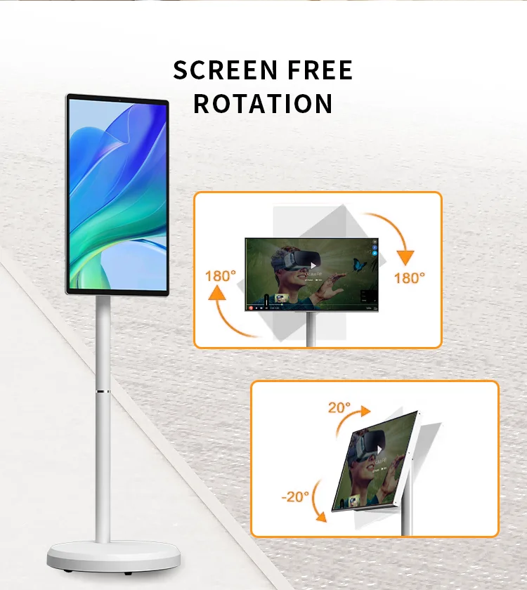 popular shenzhen 21.5 Inch Battery-power Android Lg Stand By Me Tv In-cell Touch Screen Gym Gaming Live Room Smart Tv