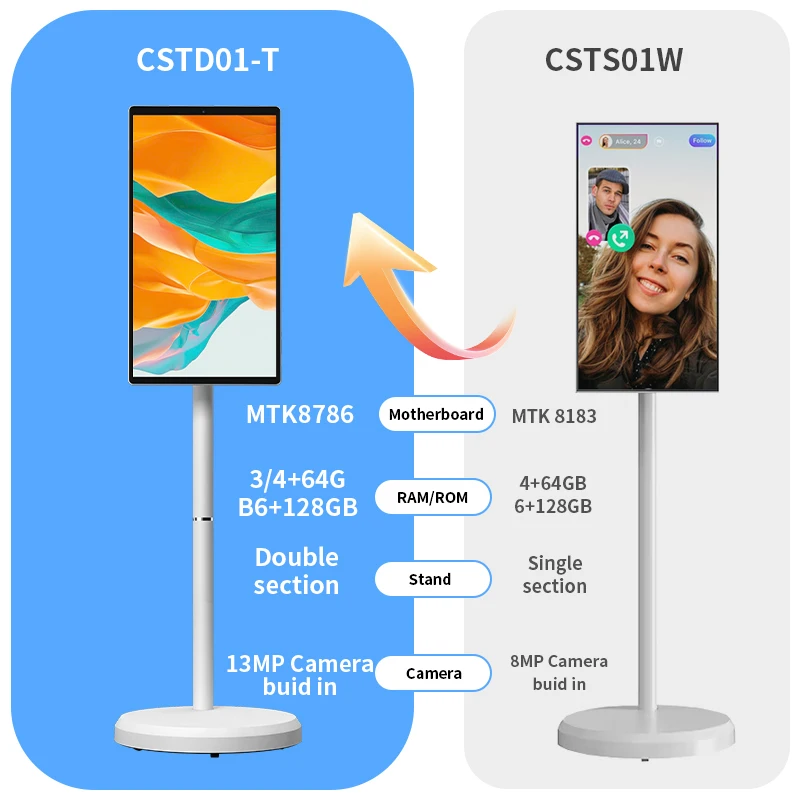popular shenzhen 21.5 Inch Battery-power Android Lg Stand By Me Tv In-cell Touch Screen Gym Gaming Live Room Smart Tv