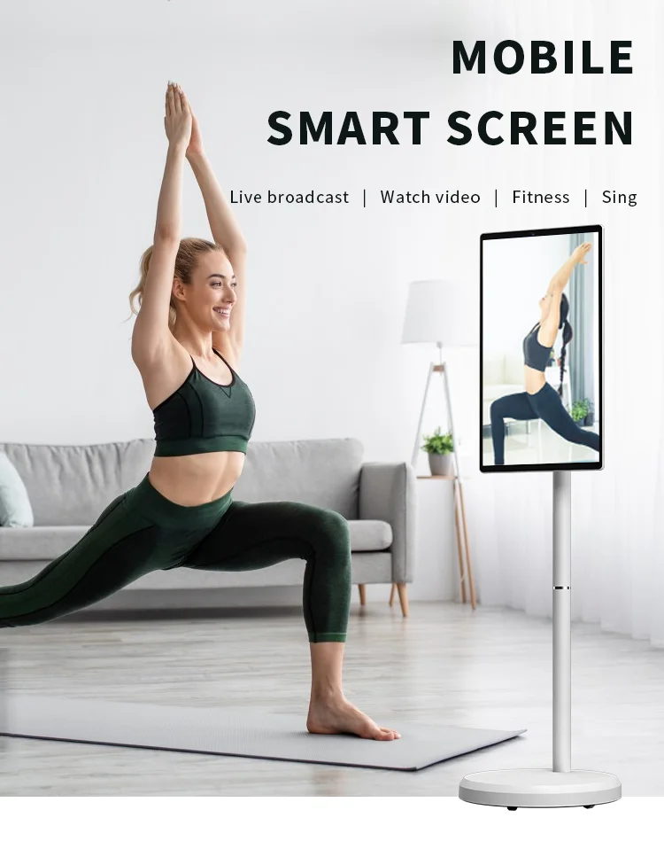 popular shenzhen 21.5 Inch Battery-power Android Lg Stand By Me Tv In-cell Touch Screen Gym Gaming Live Room Smart Tv
