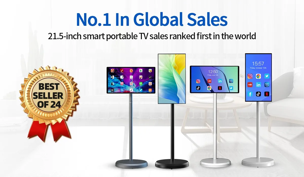 21.5 Inch 4K Smart TV with Stand And Battery Android 13 Incell Touchscreen 4GB+64GB/6GB+128GB Outdoor Live TV