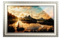 Souria 27 inches Smart Bathroom Mirror TV with Frame Waterproof Smart webOS Gallery Fireplace LED Television Hotel DTV Tuner