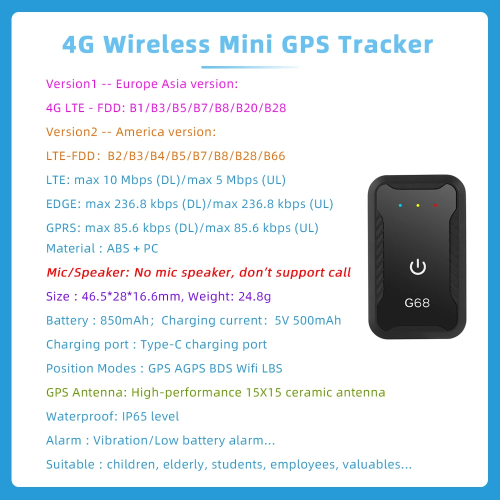 GPS Tracker 4G Mini GPS Tracker Car 4G GPS Tracker Mini GPS Locator Magnet IP67 GPS Car Tracker Tamper Alert