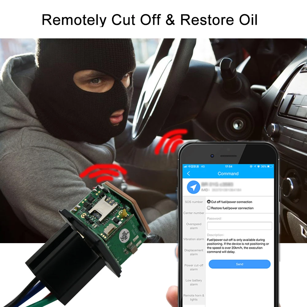 4G GPS Relay Mini GPS Tracker Car 2G 4G Motorcycle Builtin Battery Cut Off Oil 4G Tracker Auto GPS  Locator Tracking Shock Alarm