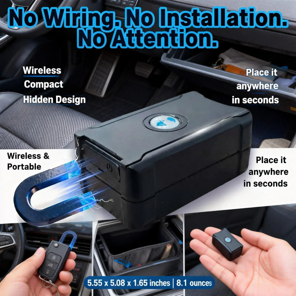 Wireless GPS Tracker for Car Anti-Theft | Global Real-Time Vehicle Locator with IoT SIM | Vibration & Geo-Fence Alarm | 15+ Days