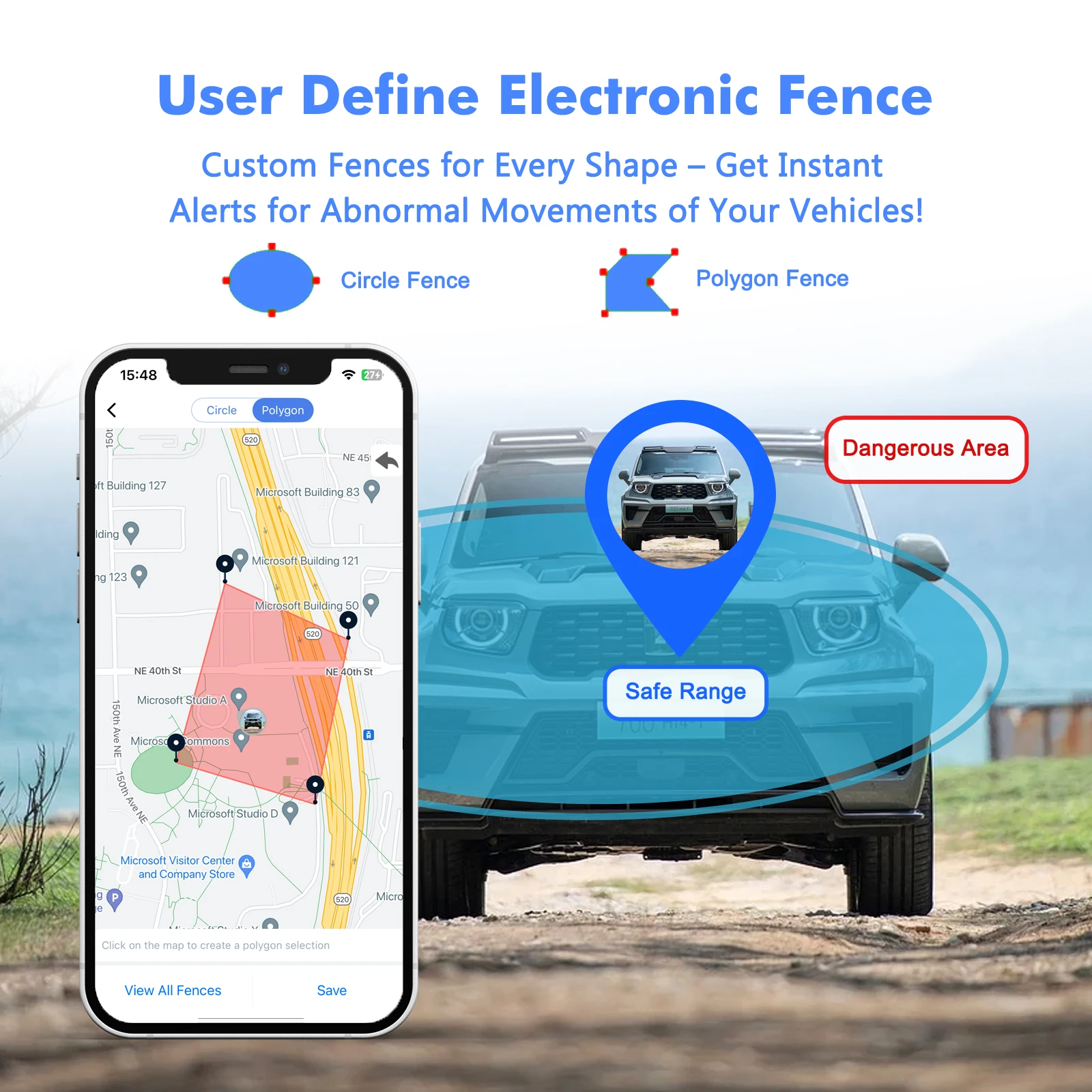 Wireless GPS Tracker for Car Anti-Theft | Global Real-Time Vehicle Locator with IoT SIM | Vibration & Geo-Fence Alarm | 15+ Days