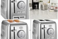 2-Slice Adjustable Stainless Steel Toaster Toasting Machine with Crumb Tray Bread Cutter for Kitchen