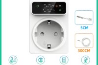 Tuya Wifi Digital Thermostat Socket 16A Precision Plug Remote Temperature Controller Timer Switch Cooling Heating 3M NTC Sensor