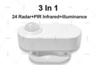 3 In 1 ZigBee 24G MmWave Radar Human Body Presence Motion Sensor +PIR Infrared+illuminance Dectection Home Automation For Z2M