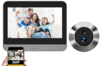 Tuya Smart 3MP 140° Wide View Angle Mini Digital Peephole Eye Viewer WiFi IR PIR Detection Doorbell Door Camera Alexa Google