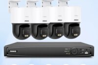 ANNKE 3K PT Speed Dome PoE Security Camera With 4pcs NightChroma Color Night Vision 2-Way Audio PT Cameras 8MP 8CH NVR