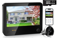 Wifi Smart Tuya Peephole 6000mAh Doorbell Video Intercom Night Vision Door Eye Camera PIR Motion Detection Record Video