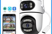 4K 8MP WiFi Camera Outdoor iCSee App Dual Screens Color Night Vision AI Auto Tacking 4MP CCTV Surveillance PTZ IP Camera Audio