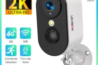 LS VISION 4G Security Cameras Wireless Outdoor/Home, 2K 4MP Battery Powered WiFi Security Camera IP , 2-Way Audio, Waterproof