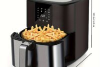 KitCook Large Air Fryer, 1500W 7QT AirFryer Cooker, Adjustable Temperature 100-400°F, 8 Presets Menu, Digital Touch Screen, Nons