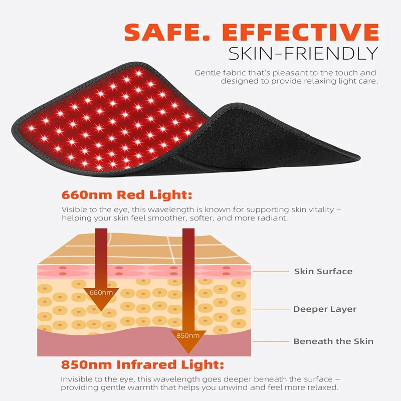 660nm 850nm Red Light Therapy Device with Stand Wrap Infrared Lamp for Body Face Pain Relief Skin Care Recovery Home Beauty 660nm 850nm Red Light Therapy Device with Stand Wrap Infrared Lamp for Body Face Pain Relief Skin Care Recovery Home Beauty