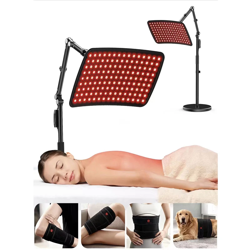 660nm 850nm Red Light Therapy Device with Stand Wrap Infrared Lamp for Body Face Pain Relief Skin Care Recovery Home Beauty 660nm 850nm Red Light Therapy Device with Stand Wrap Infrared Lamp for Body Face Pain Relief Skin Care Recovery Home Beauty