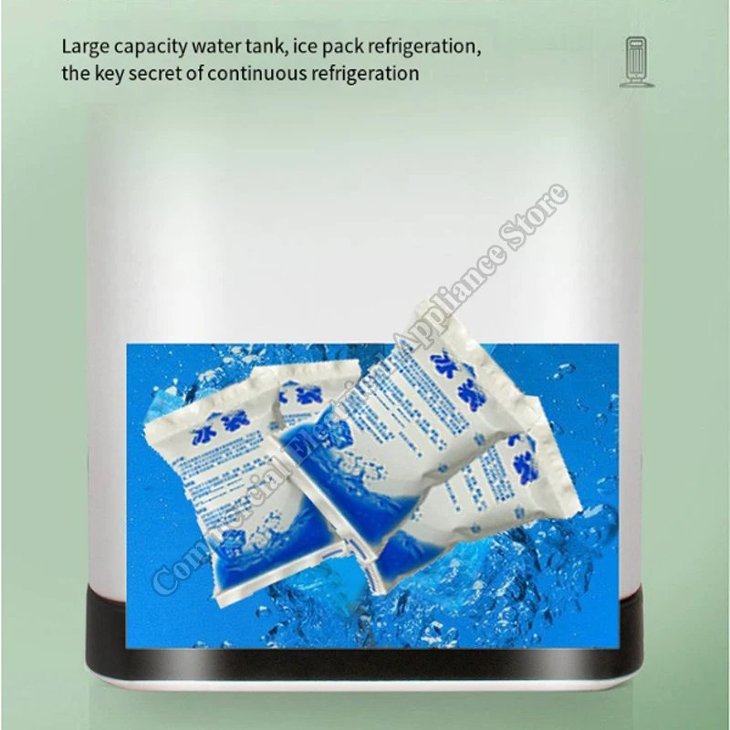 Water-Cooled Air Conditioner Fan Vertical Portable Electric Fan Household Mobile Cooling And Heating Dual‑use Heating Fan