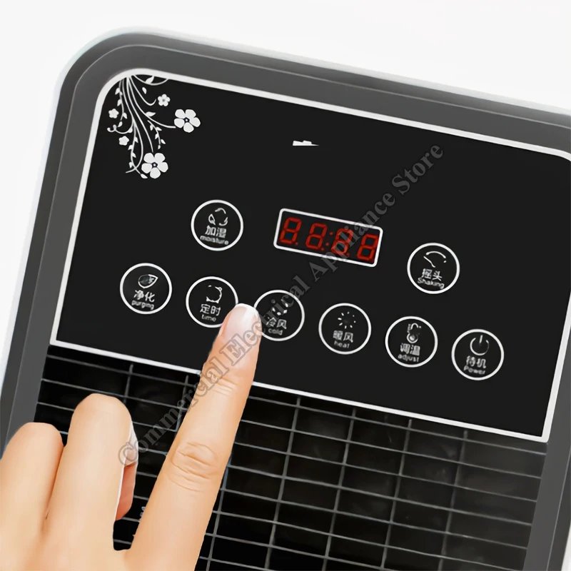 Water-Cooled Air Conditioner Fan Vertical Portable Electric Fan Household Mobile Cooling And Heating Dual‑use Heating Fan