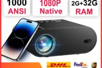2025 Huaweishi L007  4K 1000ANSI  Native 1080P Projector Auto Focus Keystone Correction BT5.2 Android 11 WIFI6 Home Cinema