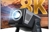 8K Support X7 AI Smart Projector with Android 14 OS, UHD 1080P 1000 ANSI Built-in Apps, Auto Focus&Keystone, Home Outdoor Beamer