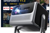 ULTIMEA 1080P Full HD Projector 4k Portable with 90° Gimbal Smart Android 11.0 5G WiFi Home Theater Projectors