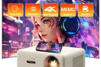 BYINTEK 1500 ANSI 4K 1080P U14 Pro Projector Android 11 Bluetooth 5.0 Wi-Fi Auto Keystone Home Theater for Movies& Gaming