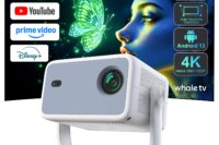 Velec TP350 NTV Projector Compatible with Netflix 650ANSI Android 13 Native 1080P With Auto Focus Smart Home Outdoor Projector