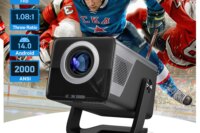 Lyncast 8K Support HD 1080P Auto Focus 2000ANSI Projector 5W Speaker Android 14 WiFi6 BT5.4 Outdoor Home Theater Projectors X7