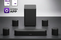 ULTIMEA Aura S4T 350W 7.1ch TV Soundbar with 4 Surround Speakers, Surround Sound System with Subwoofer, App Control, HDMI ARC