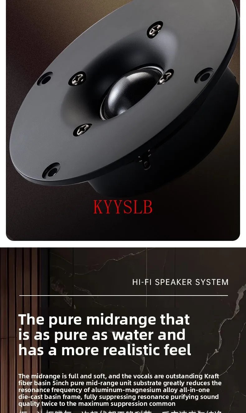 200W 10-inch Home Passive Speaker High-power Audiophile Hifi Bookshelf Speaker Three-way High-fidelity Floor-standing Speakers