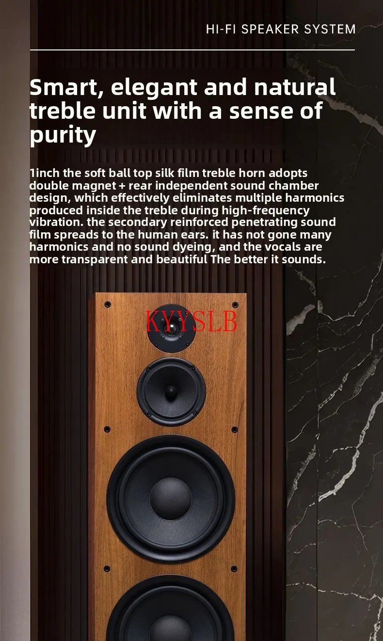 200W 10-inch Home Passive Speaker High-power Audiophile Hifi Bookshelf Speaker Three-way High-fidelity Floor-standing Speakers