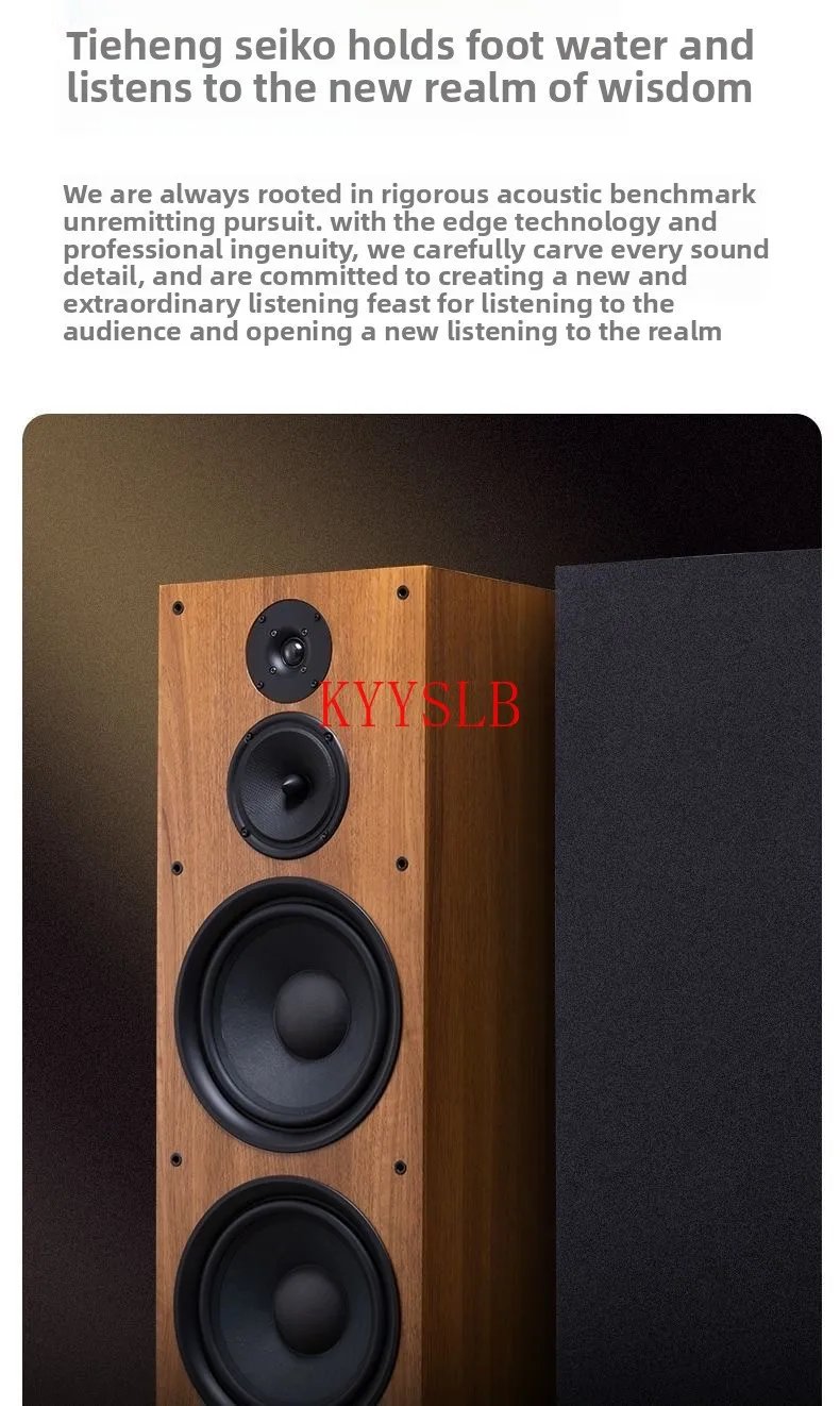 200W 10-inch Home Passive Speaker High-power Audiophile Hifi Bookshelf Speaker Three-way High-fidelity Floor-standing Speakers