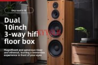 200W 10-inch Home Passive Speaker High-power Audiophile Hifi Bookshelf Speaker Three-way High-fidelity Floor-standing Speakers