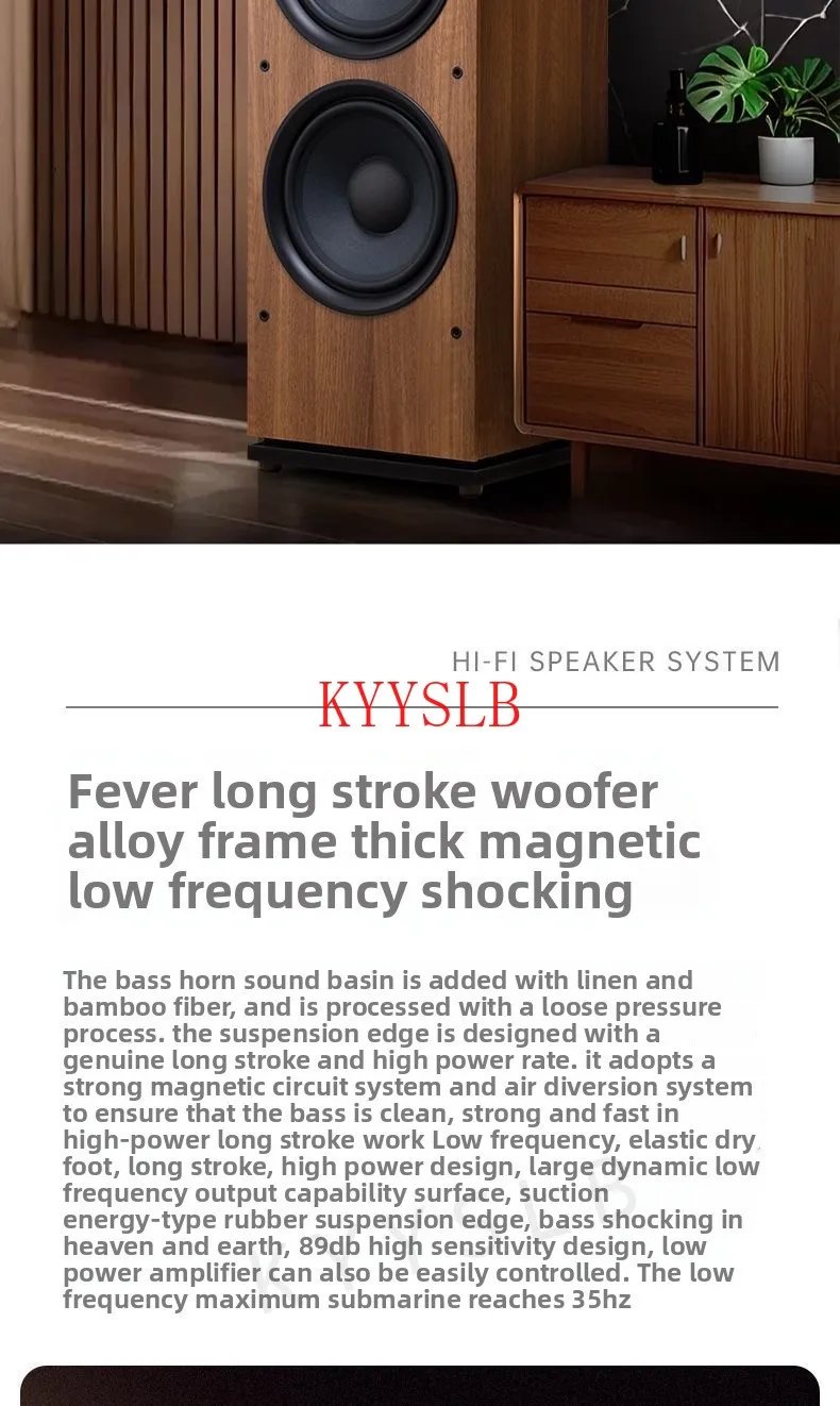 200W 10-inch Home Passive Speaker High-power Audiophile Hifi Bookshelf Speaker Three-way High-fidelity Floor-standing Speakers
