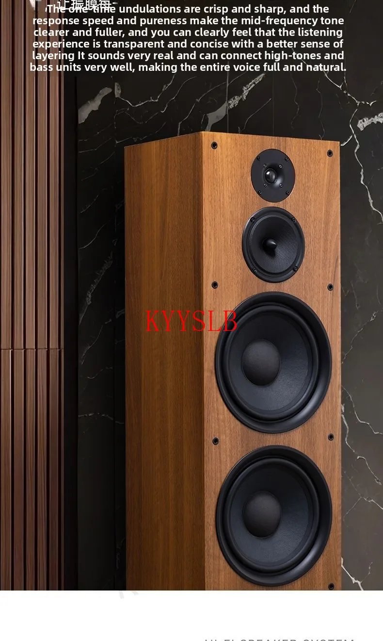 200W 10-inch Home Passive Speaker High-power Audiophile Hifi Bookshelf Speaker Three-way High-fidelity Floor-standing Speakers