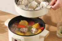 2.5L Home Multifunctional Electric Saute Pot Smart Non-stick With Steamer Rice Cooker Large Capacity Electric Hot Pot 220V