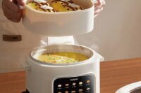 220V Smart Electric Cooking Pot Reservation Rice Cooker Non-stick Electric Frying Pan Dormitory Multi-function Pot Hot Pot 1.6L