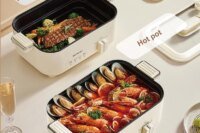 5L Electric Cooker Multi-functional Non-stick Electric Wok Home Large-capacity Hot Pot 2 Gear Temperature Adjust Frying Pan 220V