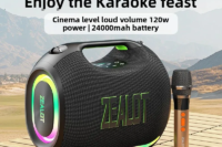 zealot-ZE01 Bluetooth Speaker with Wireless Microphone, Portable Loud Party Bluetooth Speaker Full Range Drivers/Deep Bass