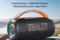 Zealot-P12 Speaker 60W Portable Bluetooth Speaker with IPX6 Waterproof, Comfortable handle,Controllable lighting,TF,USB